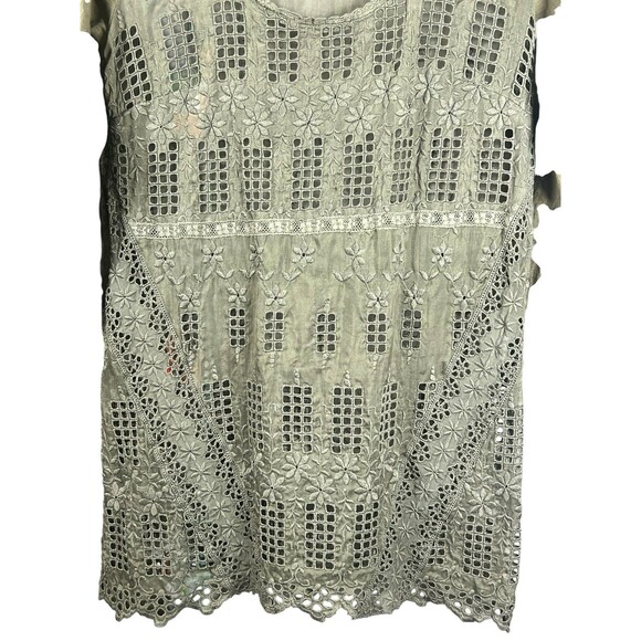Johnny‎ Was 4 Love & Liberty Embroidered Eyelet Fairycore Lace Tunic Top S Boho - Picture 3 of 11